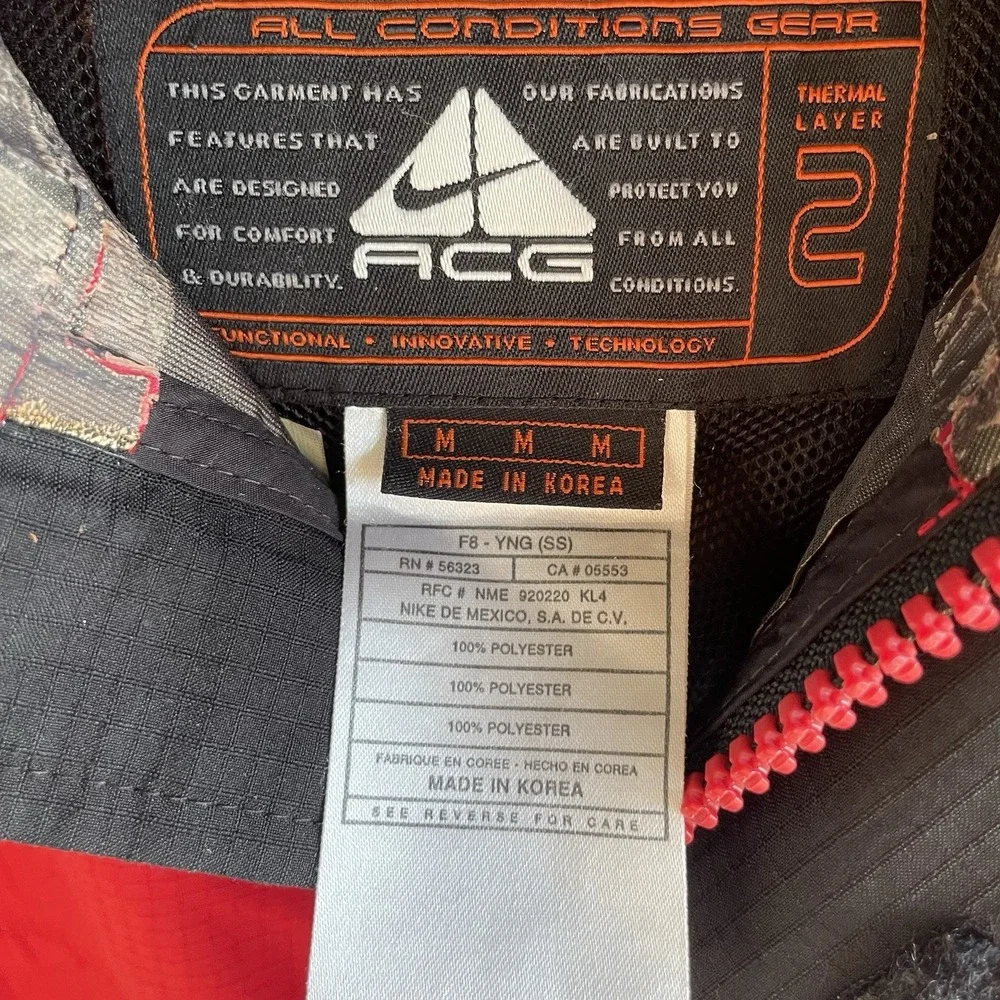 Vintage Nike ACG All Conditions Gear Jacket Men's Medium Red 90s Y2K